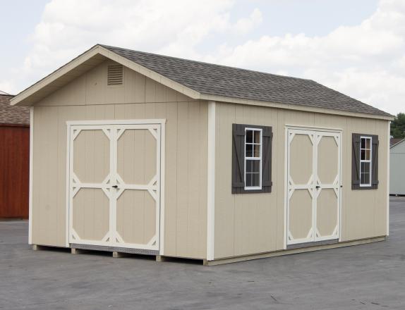 12x20 Front Entry Peak Prefab Storage Shed