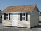 10x16 Cape Cod Style Vinyl Sided Storage Shed from Pine Creek Structures